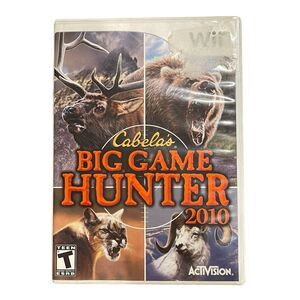Cabela's Big Game Hunter 2010 Wii TESTED COMPLETE CASE DISC BOOK Video Game